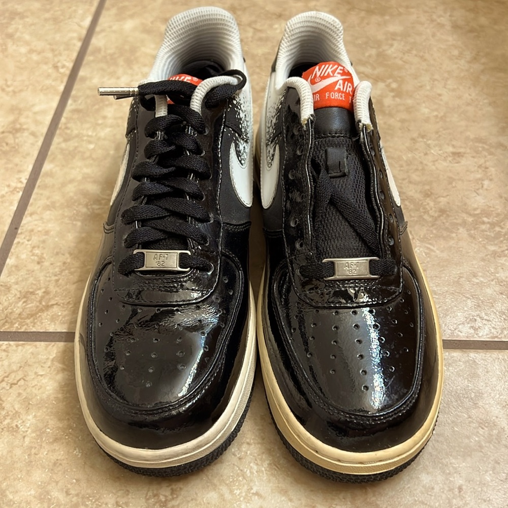Nike Mens Air Force 1 Low "Agassi Splash" 318775-011 Black/White Size 7.5 Mens